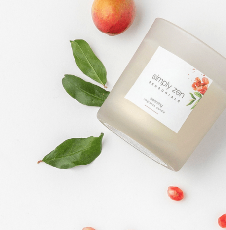 simply zen sensorials blooming fragrance candle